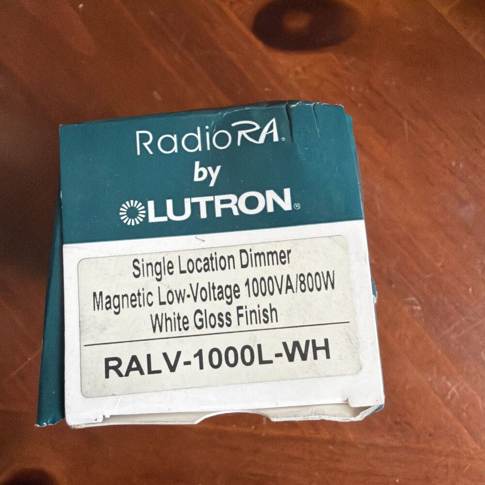 Lutron RadioRA 1st Gen RALV-1000L-WH 1000VA Magnetic Low Voltage Dimmer White